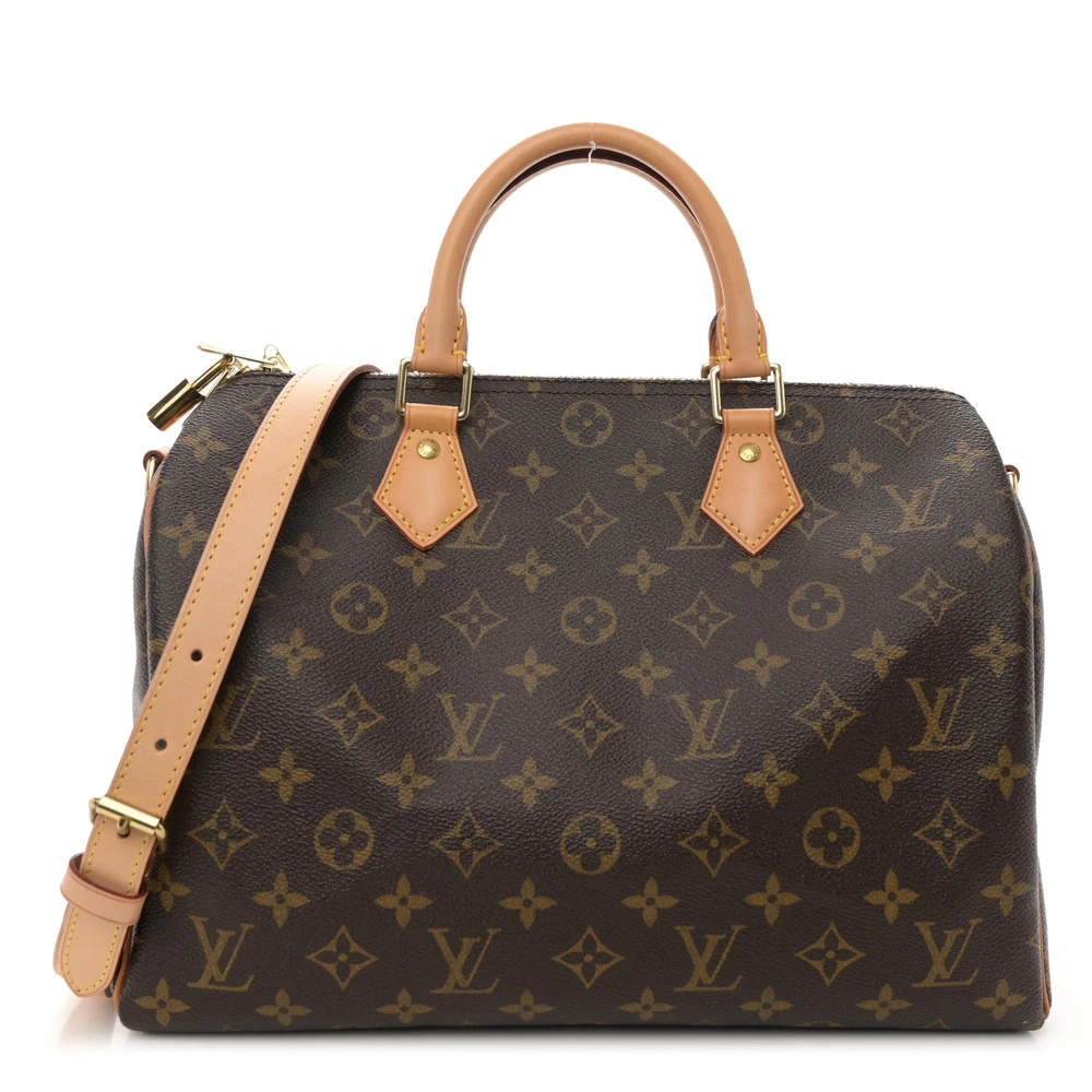 Lushentic Louis Vuitton Speedy Bandouliere 30 Monogram Canvas Brass Hardware Front(1)
