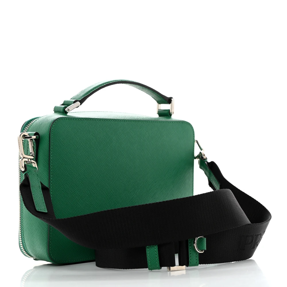 Lushentic Grade Medium Brique Crossbody Bag in Mango Saffiano Leather - Image 3