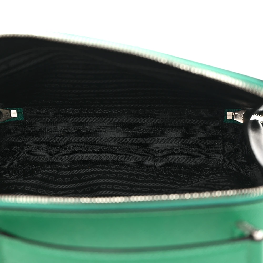 Lushentic Grade Medium Brique Crossbody Bag in Mango Saffiano Leather - Image 7