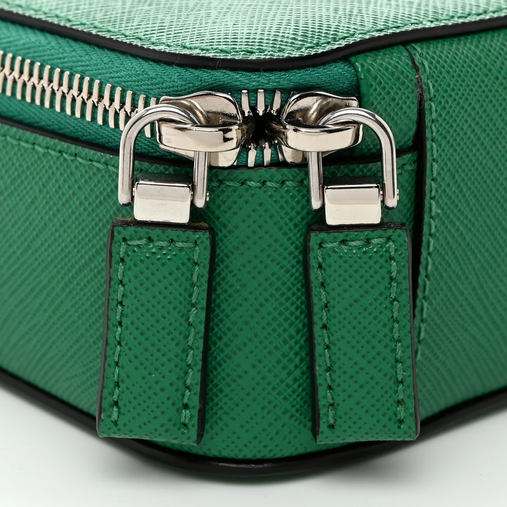 Lushentic Grade Medium Brique Crossbody Bag in Mango Saffiano Leather - Image 4