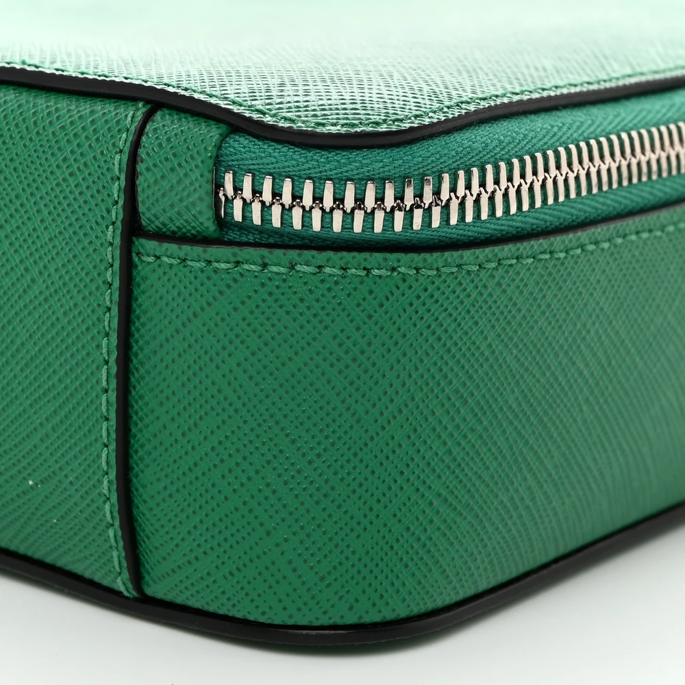 Lushentic Grade Medium Brique Crossbody Bag in Mango Saffiano Leather - Image 5