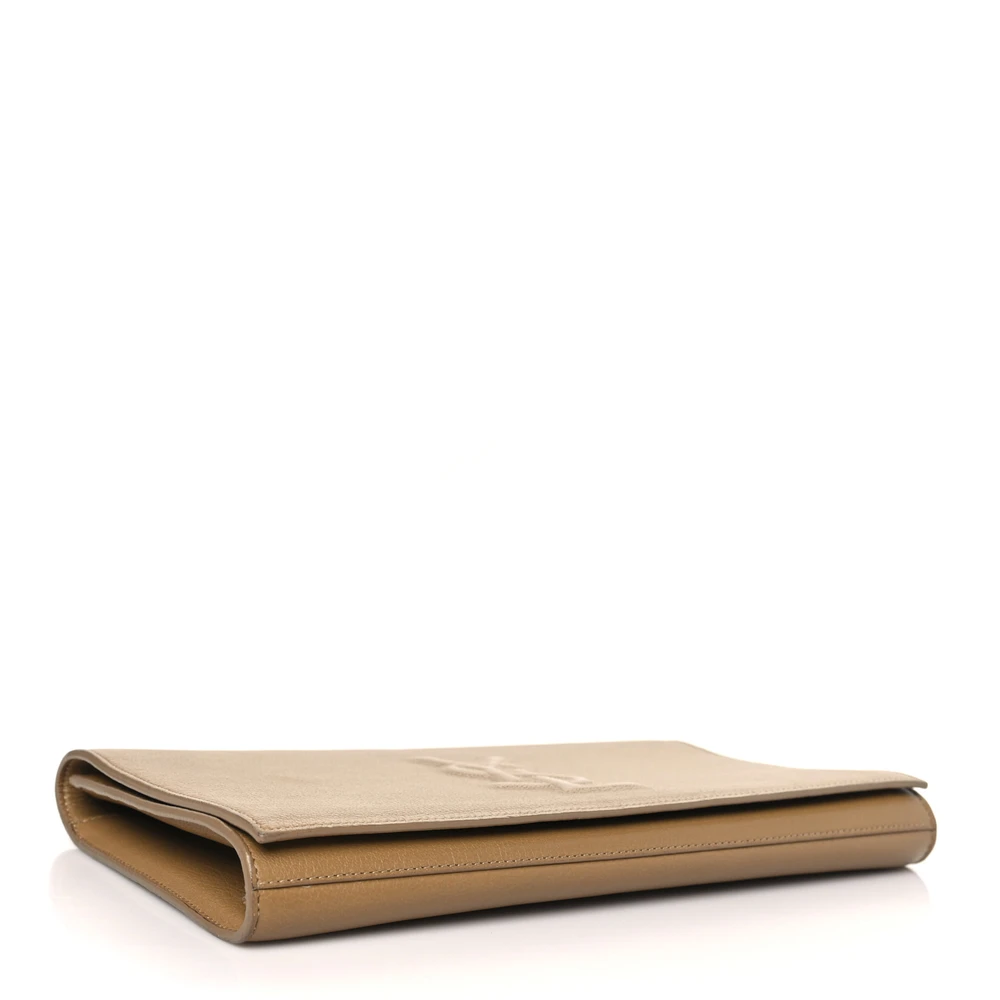 Lushentic Designer Bags - Large Belle de Jour Clutch in Beige Leather - Image 6