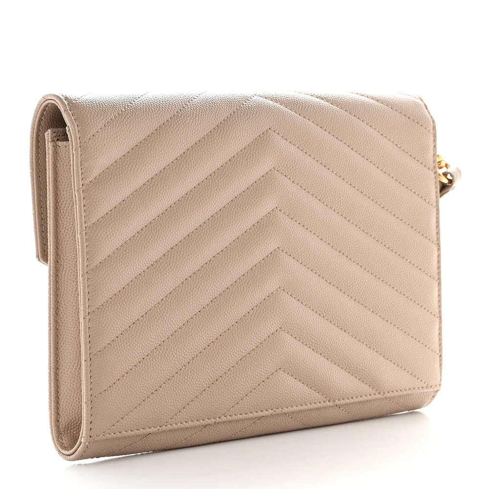Lushentic Reviews Medium Envelope Clutch in Dark Beige Chevron - Image 3
