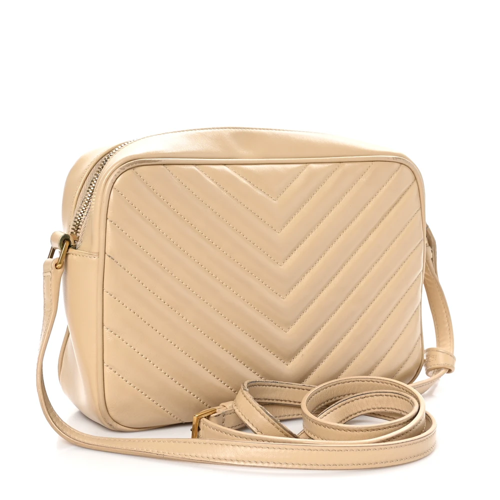 Lushentic Bags: Medium Lou Camera Bag in Dark Beige - Image 3