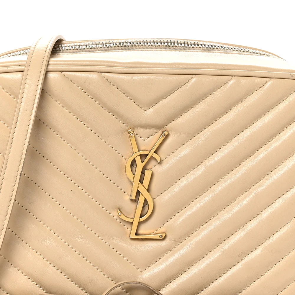 Lushentic Bags: Medium Lou Camera Bag in Dark Beige - Image 8