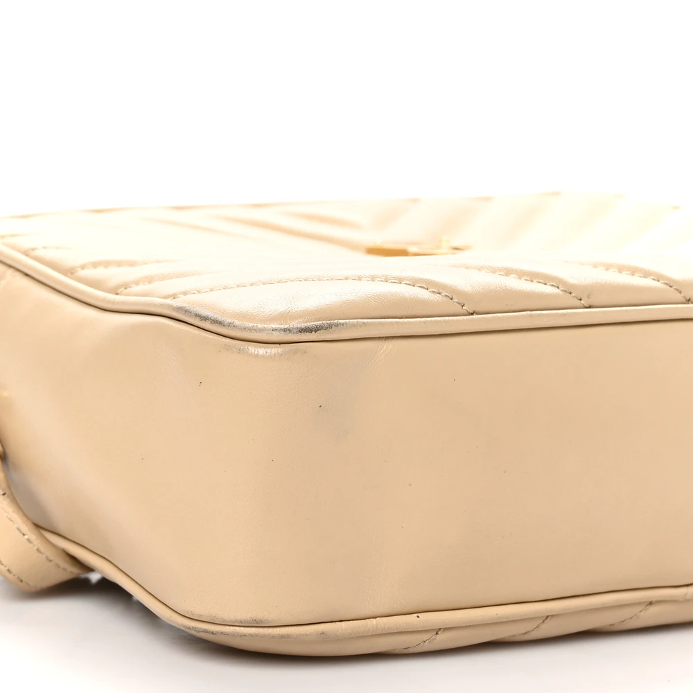 Lushentic Bags: Medium Lou Camera Bag in Dark Beige - Image 4