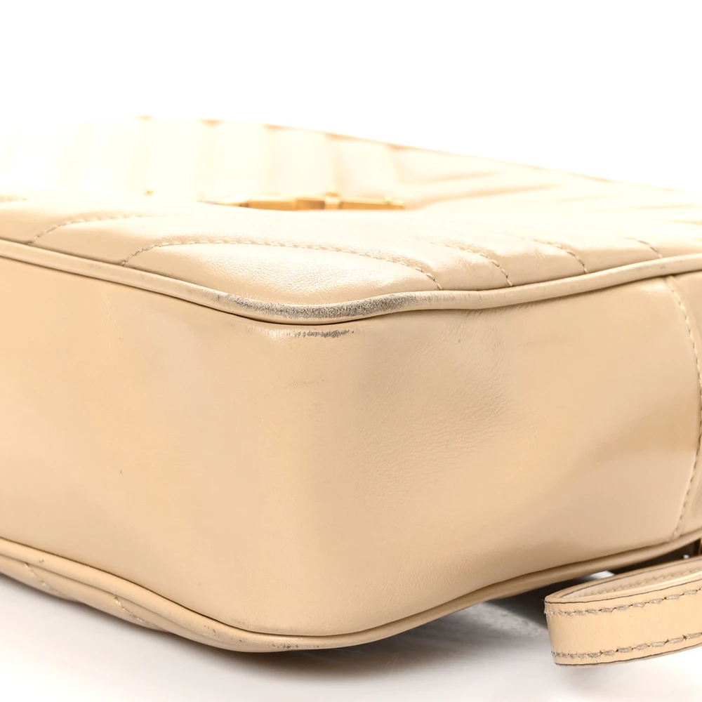 Lushentic Bags: Medium Lou Camera Bag in Dark Beige - Image 5