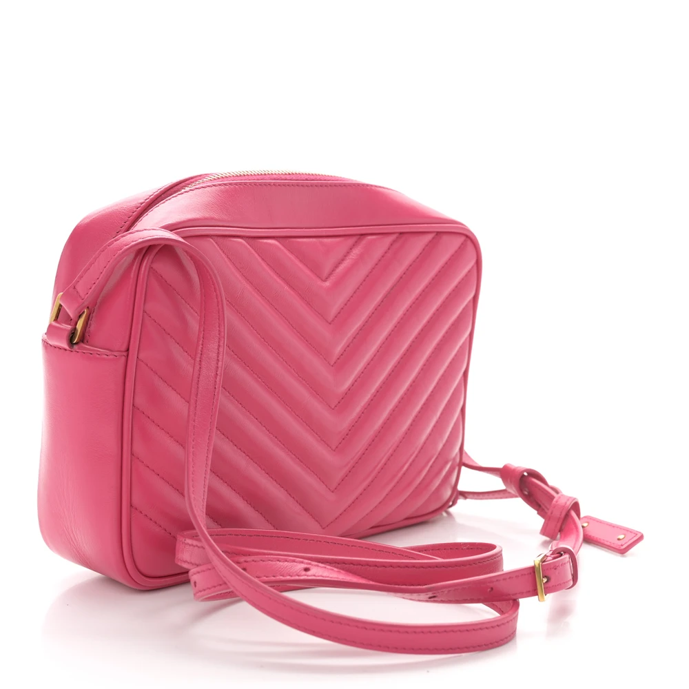 Lushentic Designer Medium Lou Camera Bag – Fuxia Monogram Leather - Image 3
