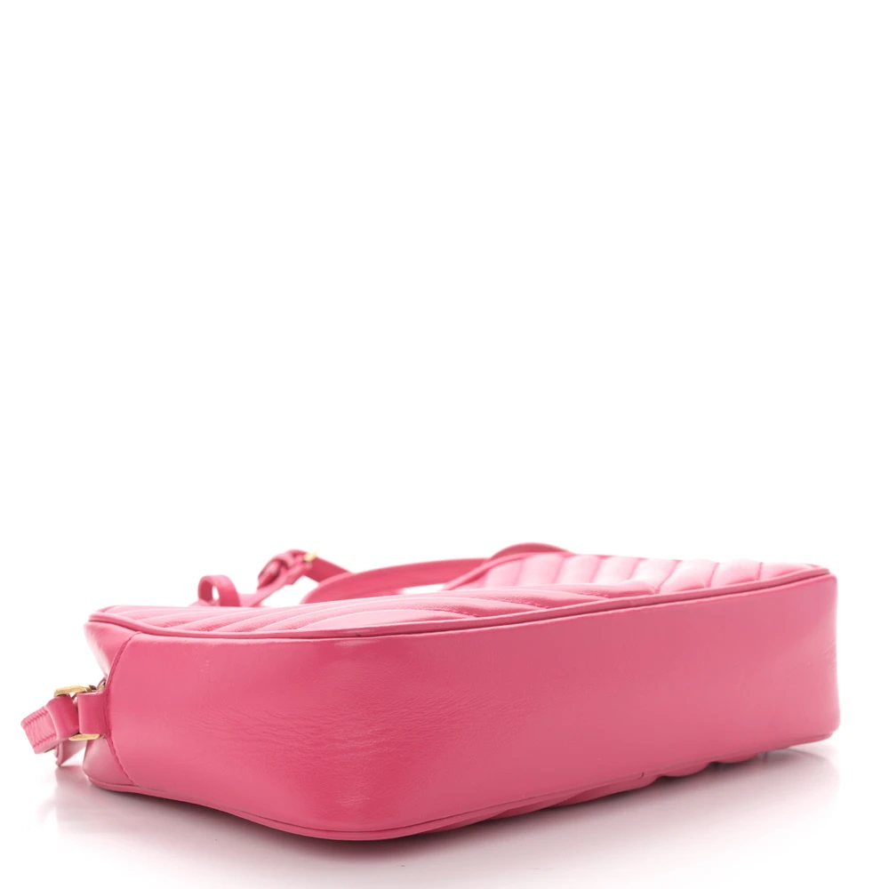 Lushentic Designer Medium Lou Camera Bag – Fuxia Monogram Leather - Image 6