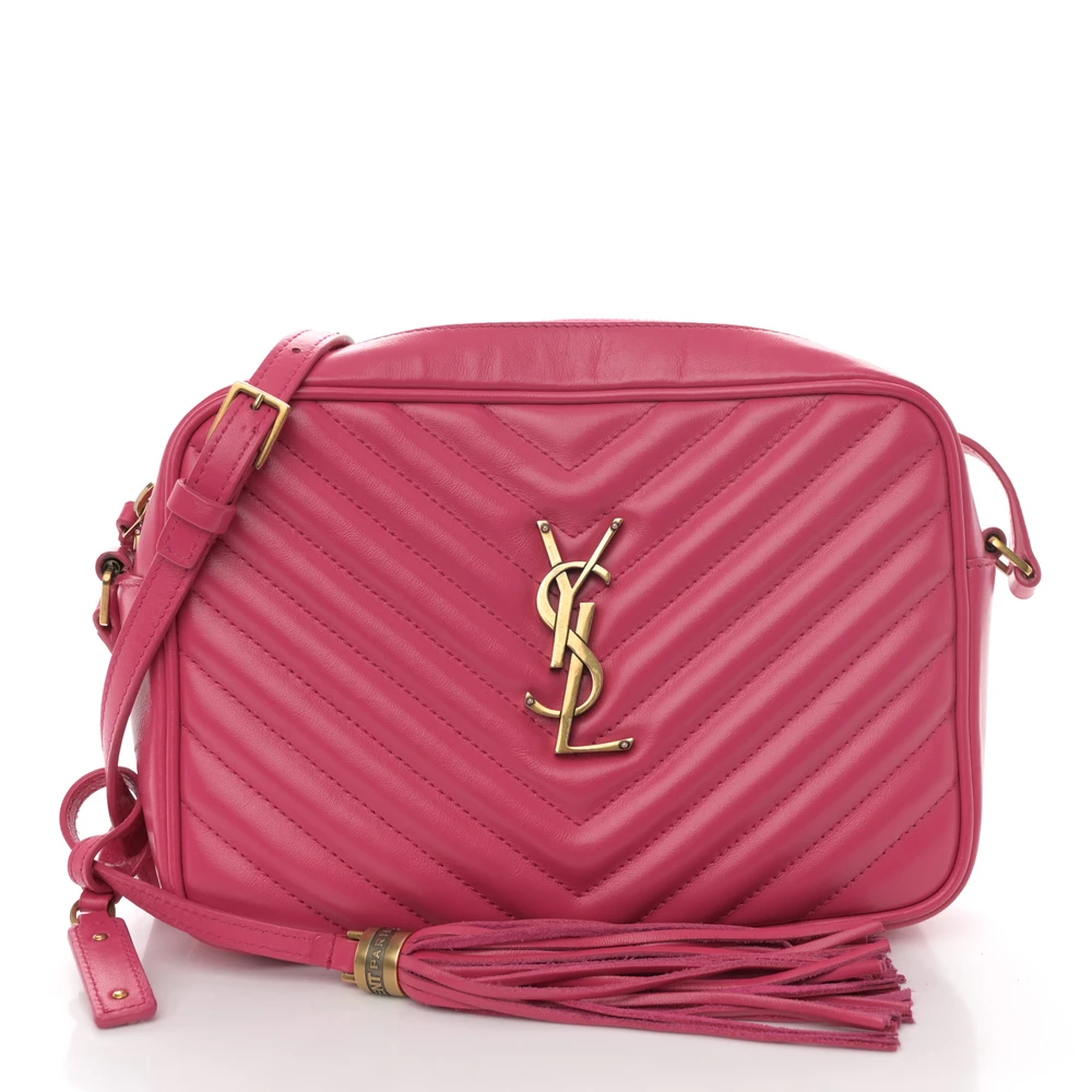Lushentic Designer Medium Lou Camera Bag – Fuxia Monogram Leather