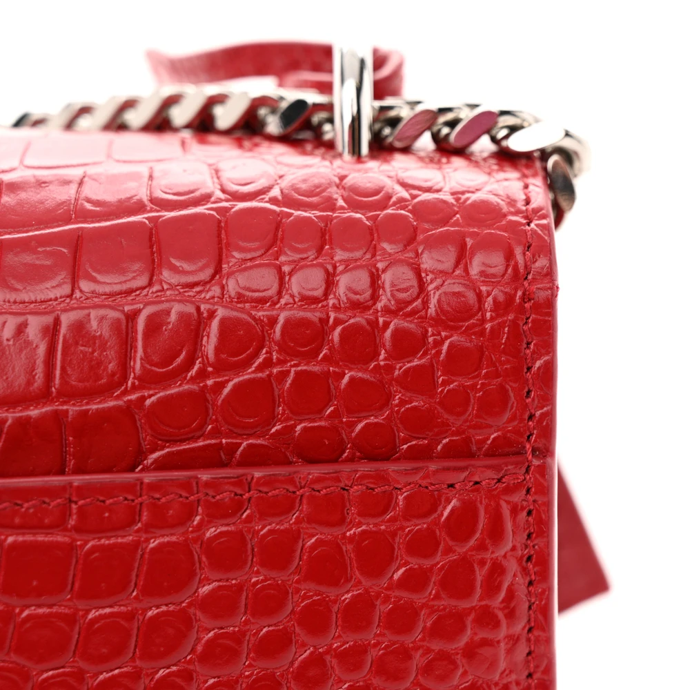 Lushentic Medium Sunset Bag - Rouge Eros Crocodile Leather - Image 9