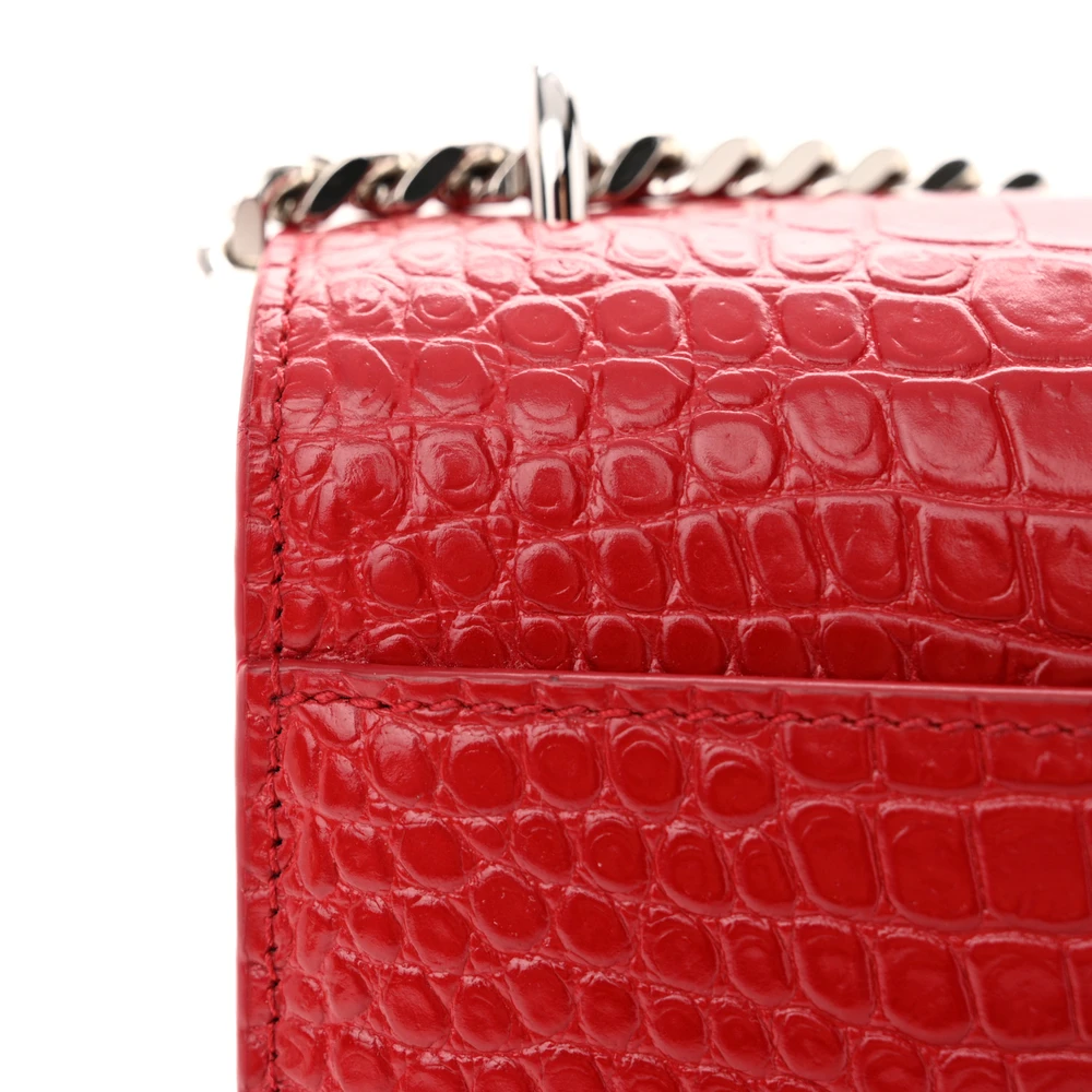 Lushentic Medium Sunset Bag - Rouge Eros Crocodile Leather - Image 10