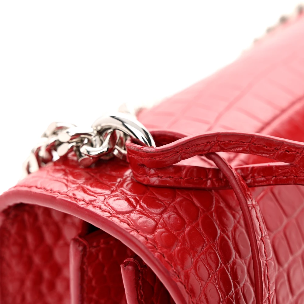 Lushentic Medium Sunset Bag - Rouge Eros Crocodile Leather - Image 13