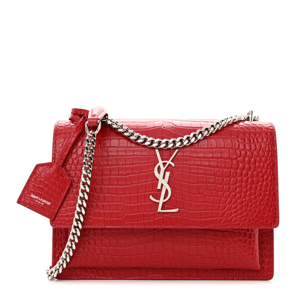 Lushentic Medium Sunset Bag - Rouge Eros Crocodile Leather