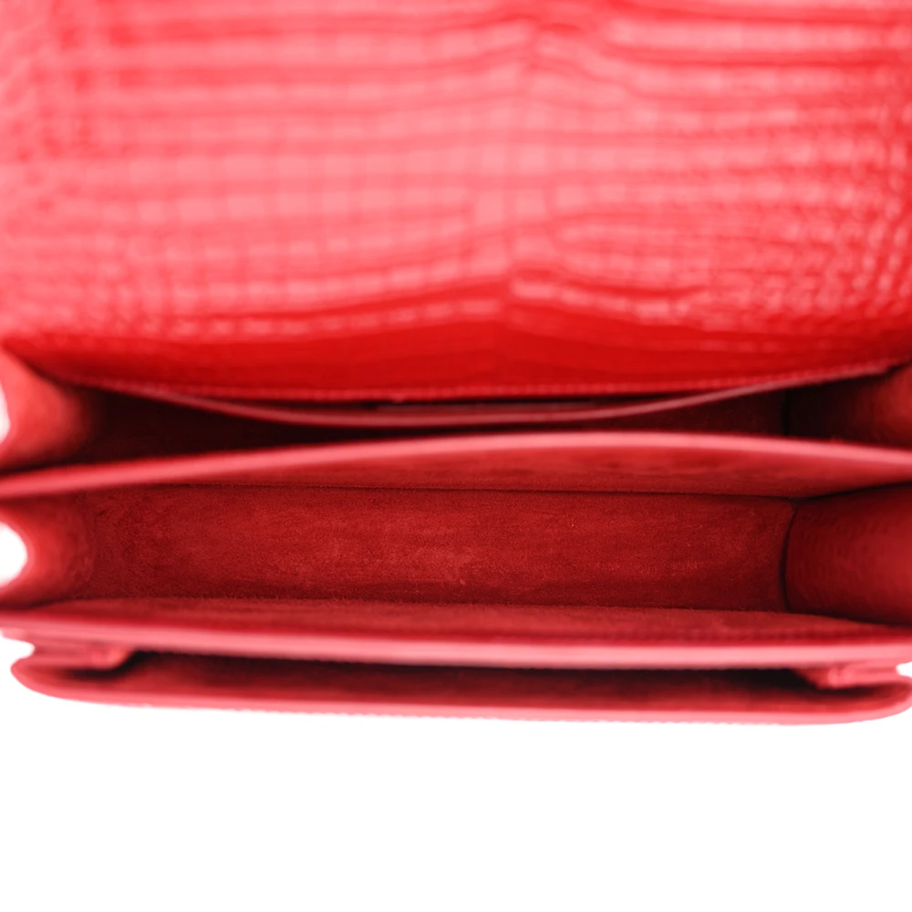 Lushentic Medium Sunset Bag - Rouge Eros Crocodile Leather - Image 7