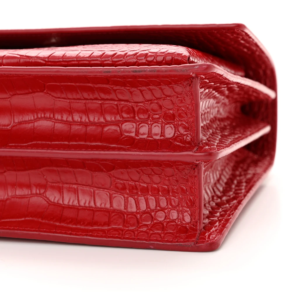 Lushentic Medium Sunset Bag - Rouge Eros Crocodile Leather - Image 5