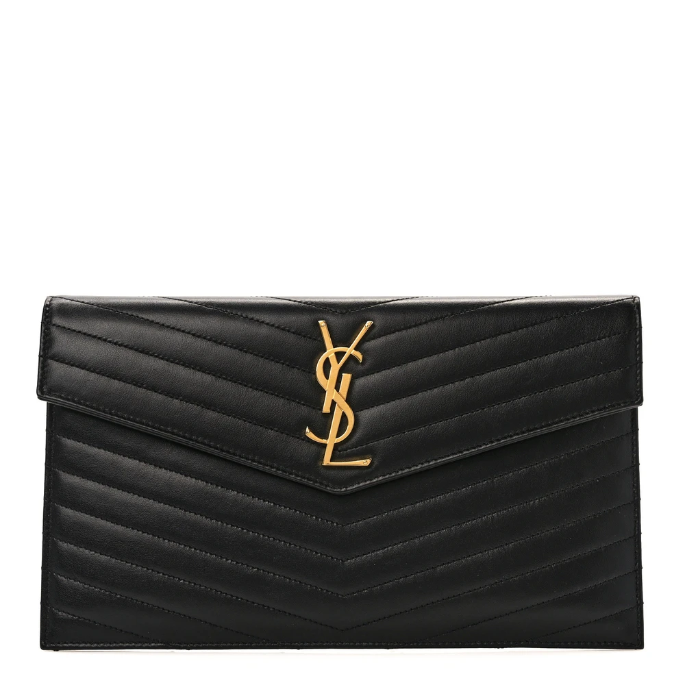 Lushentic Reviews: Medium Uptown Clutch Black Chevron Matelasse