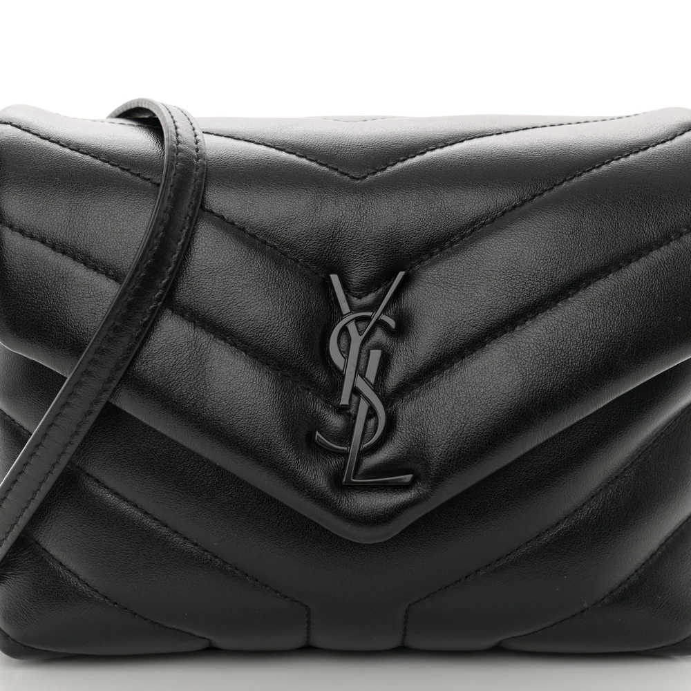 Lushentic Designer Bags Mini Loulou Crossbody Bag Black - Image 8