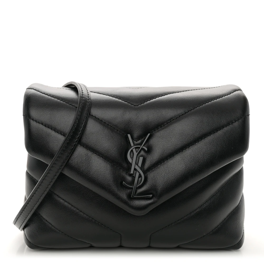 Lushentic Designer Bags Mini Loulou Crossbody Bag Black