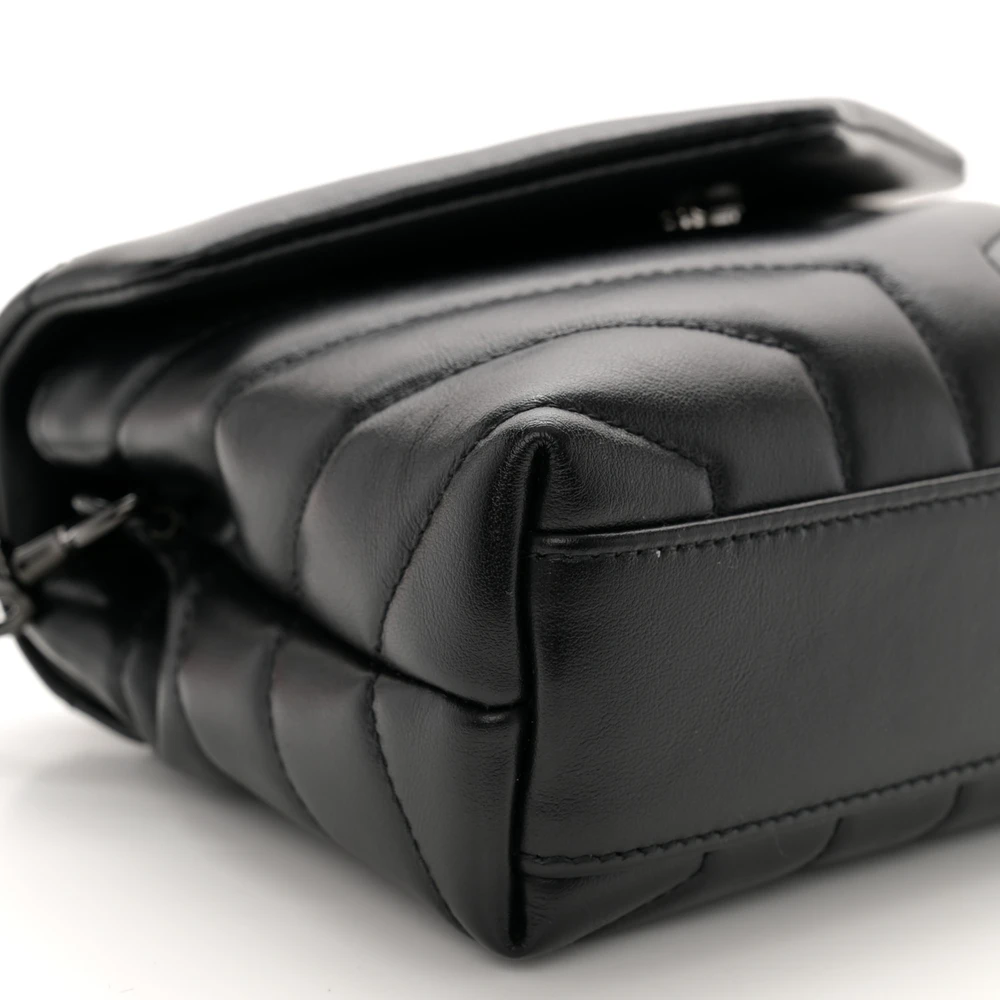 Lushentic Designer Bags Mini Loulou Crossbody Bag Black - Image 4