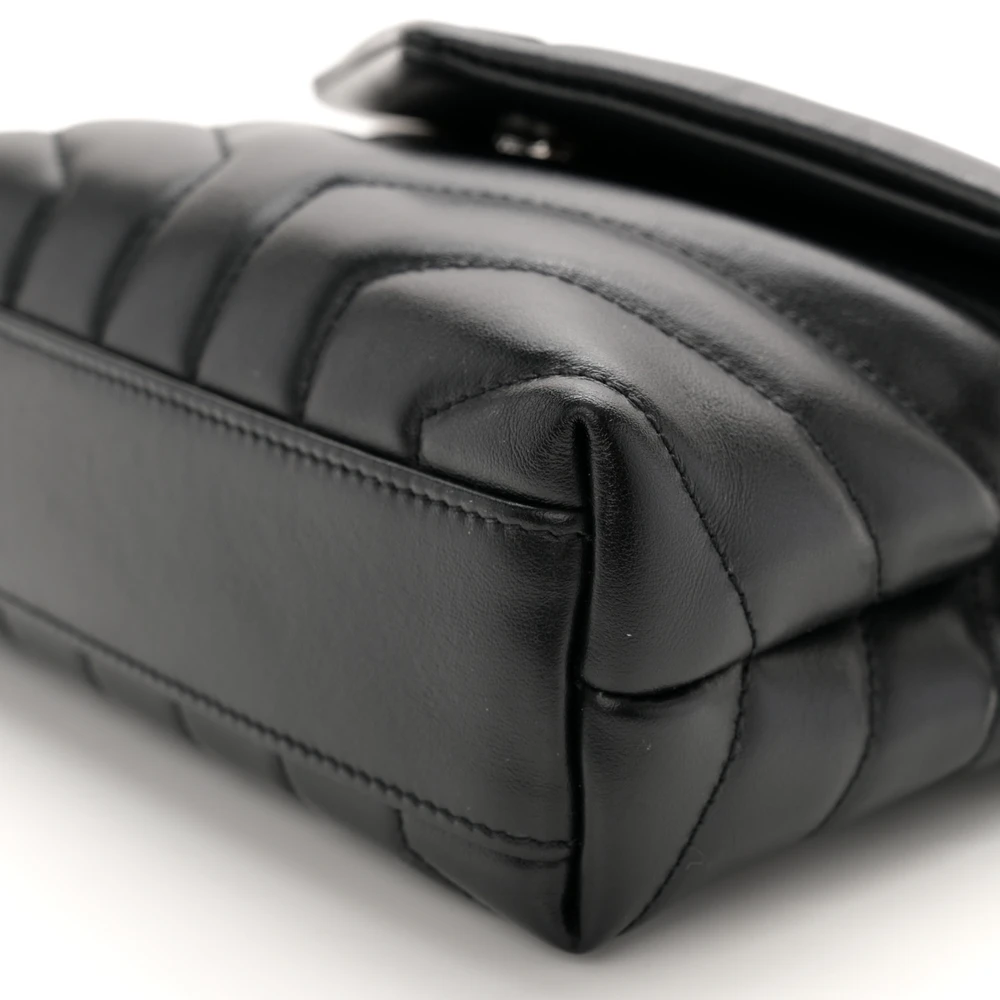 Lushentic Designer Bags Mini Loulou Crossbody Bag Black - Image 5