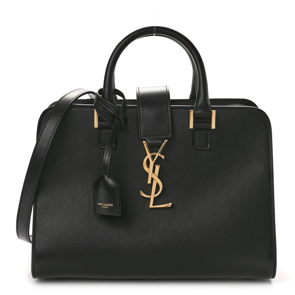 Lushentic Bag Small Cabas in Black Monogram Calfskin Leather