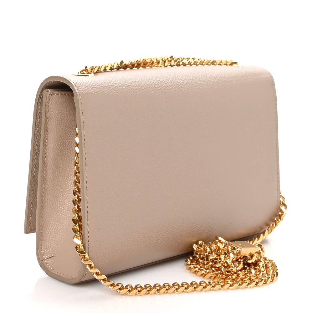 Lushentic Designer Small Kate Satchel in Dark Beige Leather - Image 3