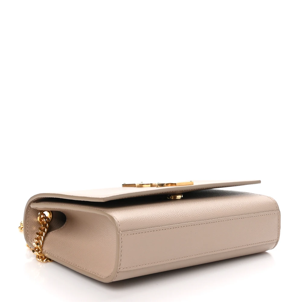 Lushentic Designer Small Kate Satchel in Dark Beige Leather - Image 6