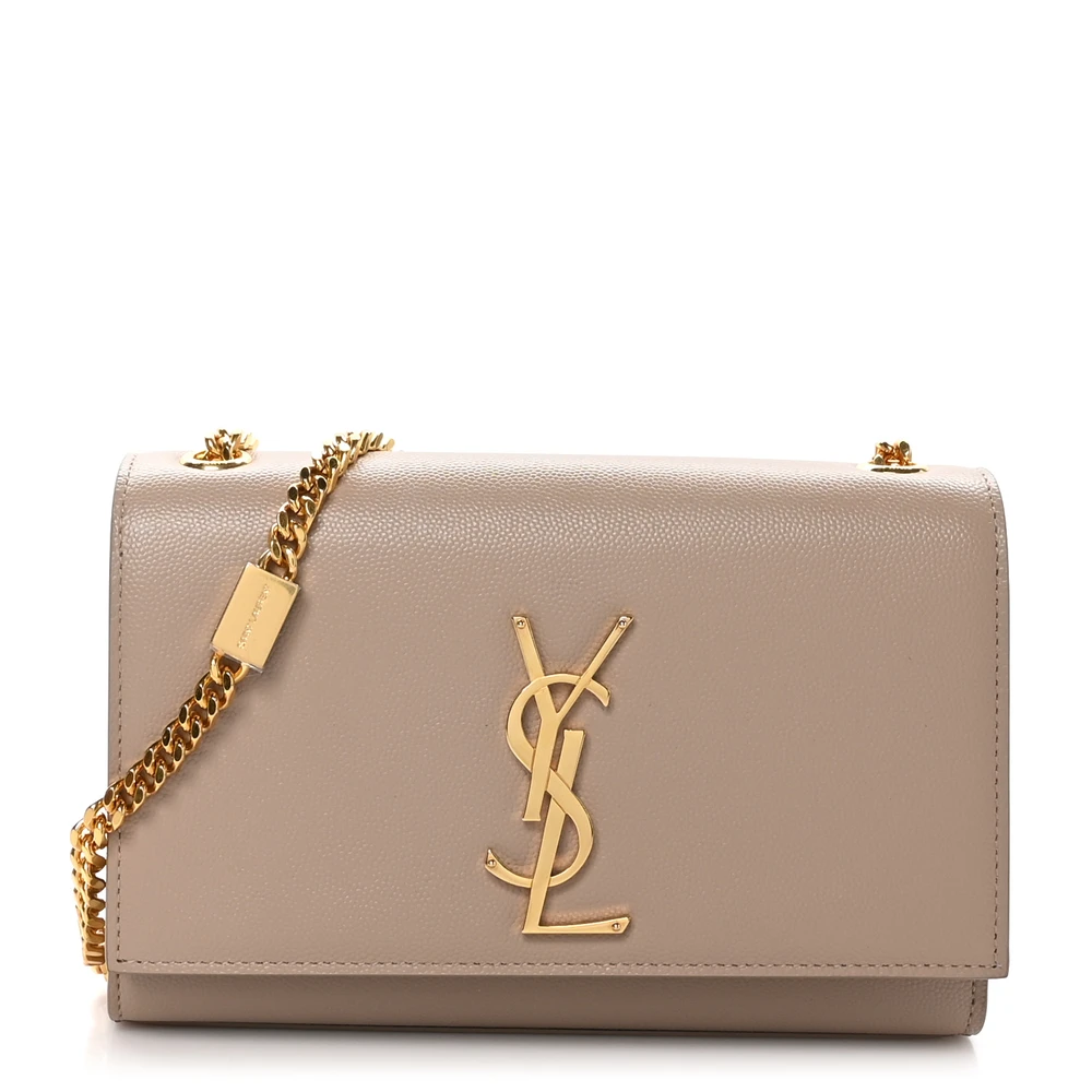 Lushentic Designer Small Kate Satchel in Dark Beige Leather