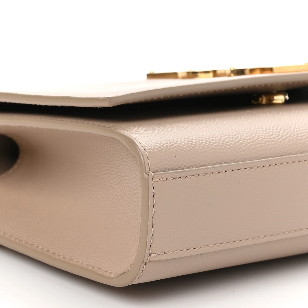 Lushentic Designer Small Kate Satchel in Dark Beige Leather - Image 4