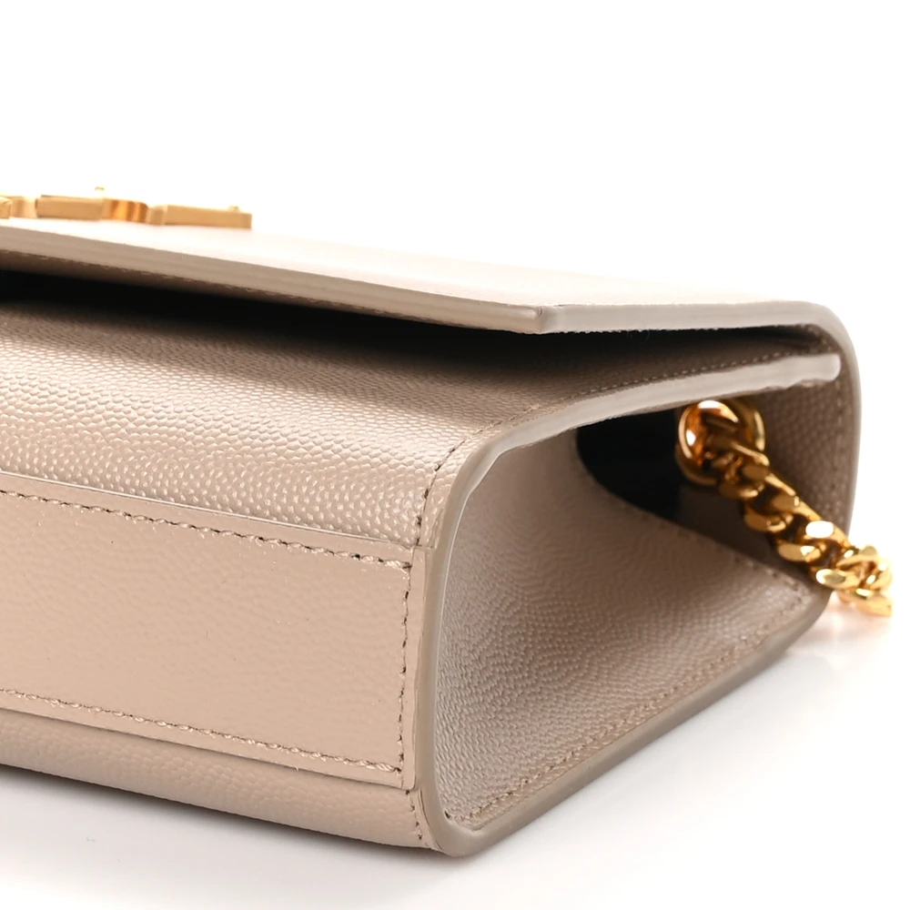 Lushentic Designer Small Kate Satchel in Dark Beige Leather - Image 5