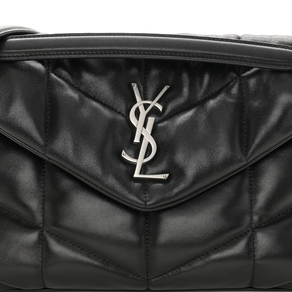 Lushentic Bags Small Loulou Chain Satchel in Black Quilted Lambskin - Image 8