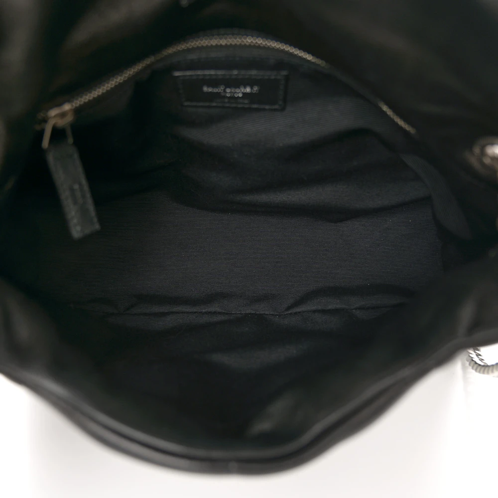 Lushentic Bags Small Loulou Chain Satchel in Black Quilted Lambskin - Image 7