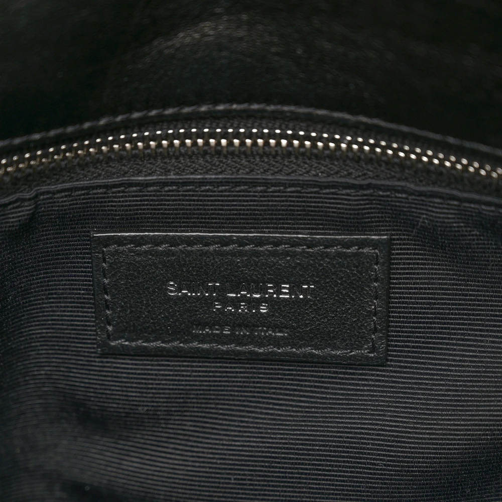 Lushentic Bags Small Loulou Chain Satchel in Black Quilted Lambskin - Image 2