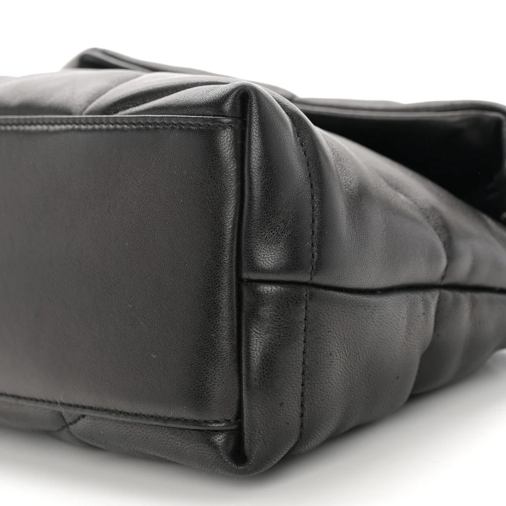 Lushentic Bags Small Loulou Chain Satchel in Black Quilted Lambskin - Image 5