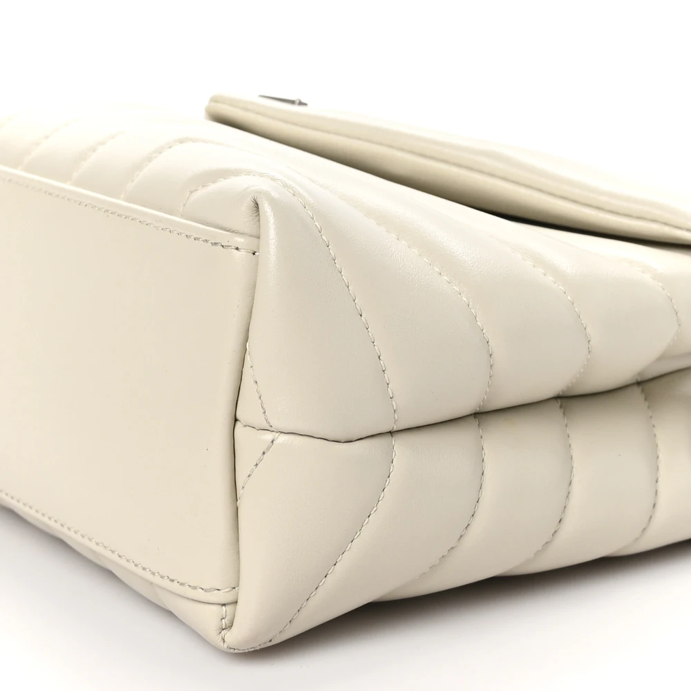 Lushentic Handbags Small Loulou Chain Satchel in Crema Soft Leather - Image 5