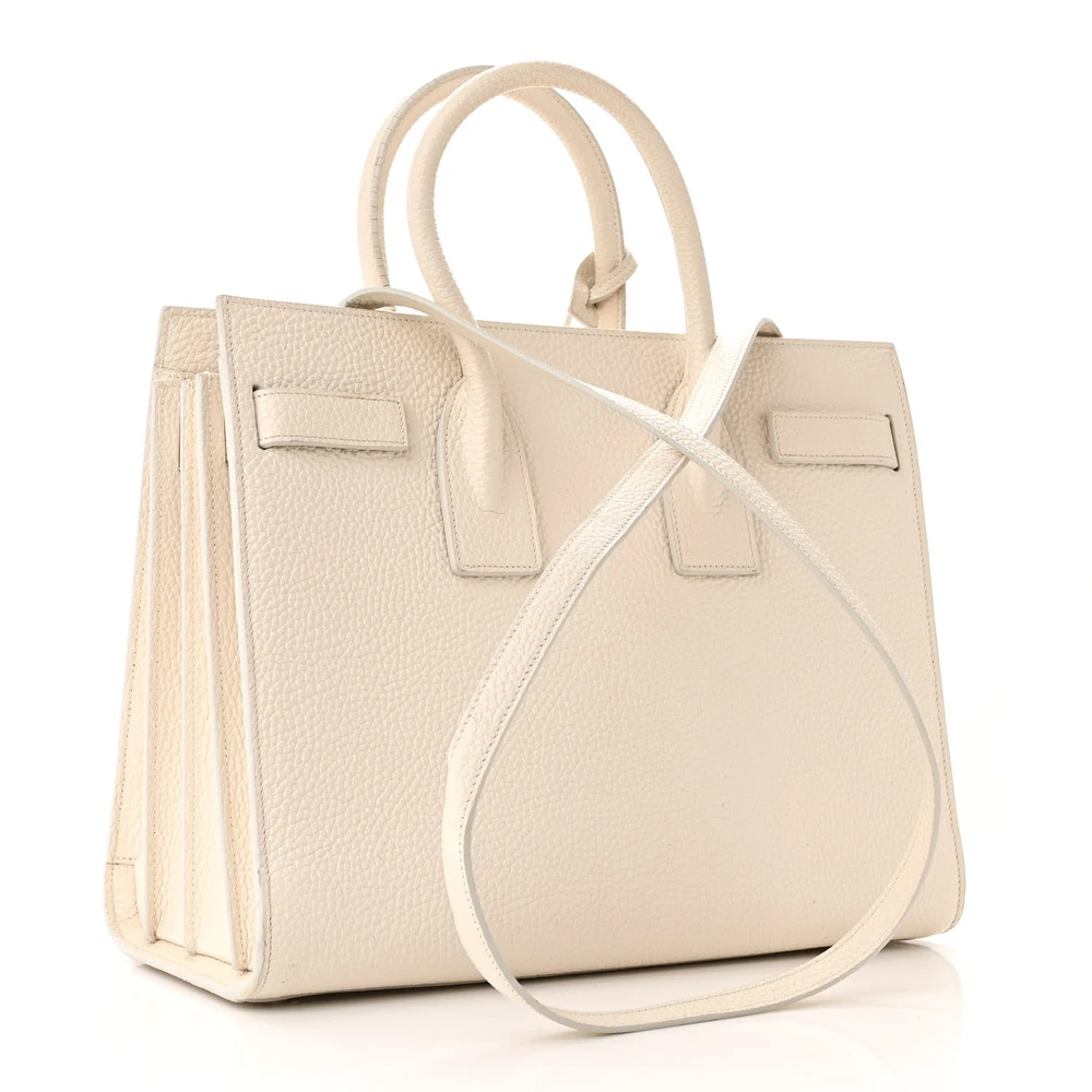 Lushentic Handbag Small Sac de Jour Dove White Grained Calfskin Leather - Image 3