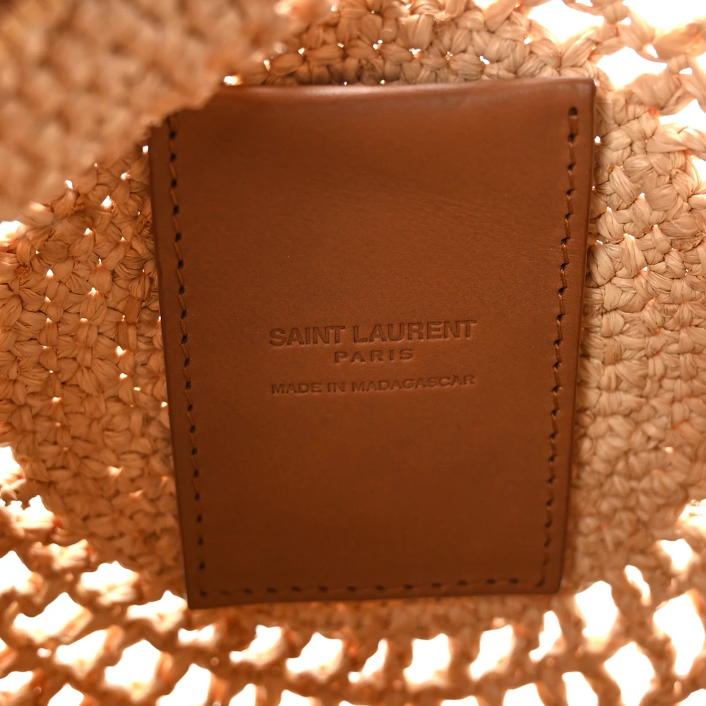 Lushentic Replicas Small Sac Round Bag – Natural Raffia, Aged Gold Hardware - Image 2
