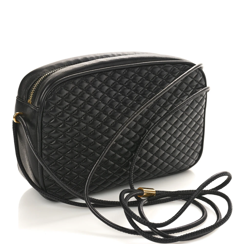 Lushentic Replica Handbags: Small Victoire Camera Bag in Black Leather - Image 3