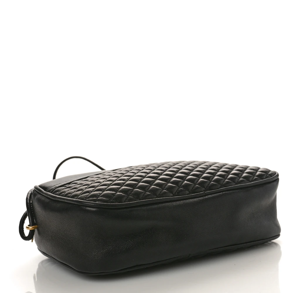 Lushentic Replica Handbags: Small Victoire Camera Bag in Black Leather - Image 6