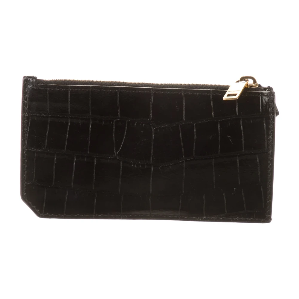 Lushentic Replica Small Wallet Black Embossed Calfskin Leather Gold Hardware - Image 3