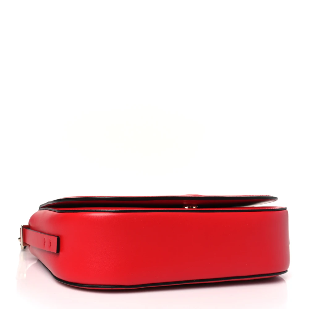 Lushentic Grade Replica Medium Vlogo Walk Shoulder Bag Rouge Pur Calfskin - Image 6